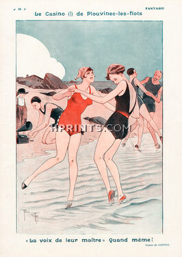 René Giffey 1927 Dancing at the beach, "Le Casino de Plouvinec-les-flots"