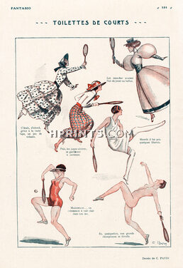 Georges Pavis 1926 Tennis Women