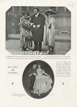 Mariage de Sacha Guitry & Yvonne Printemps 1919 Sarah Bernhardt (witness)