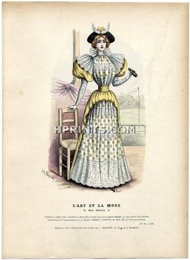 L'Art et la Mode 1894 N°26 Jules Hanriot, colored fashion lithograph