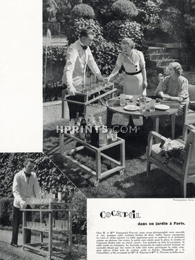 Cocktail dans un Jardin de Paris 1937 Mme Pruvost, Photo Kollar