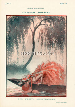 Jean Droit 1930 L'Amour Mouillé, Les Petits Insatiables, Lovers, Kiss