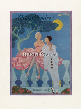 Rigaud (Perfumes) 1922 Parfum Tendre, George Barbier, Art Deco