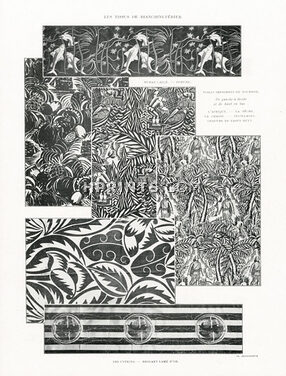 Toiles Imprimées de Tournon 1924 Raoul Dufy (4 motifs au centre) Textile design