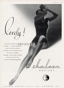 Shaleen (Hosiery, Stockings) 1943 Lovely