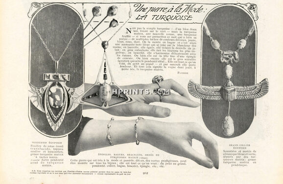 Paul Liénard 1909 Egyptian Jewels, "La Turquoise"