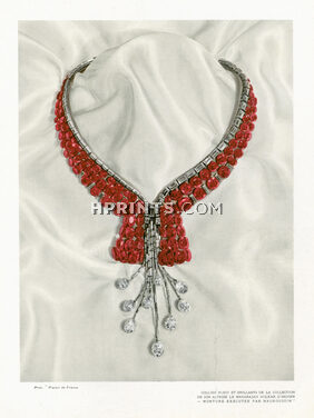 Mauboussin 1937 Necklace Rubies, Collection du Maharajah Holkar D'Indore