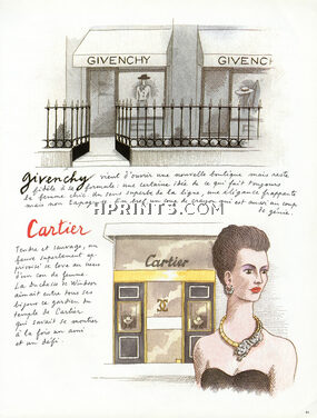 Cartier, Givenchy 1987 Duchesse de Windsor, Shop Windows, L'Avenue Montaigne, Pierre Le Tan, Text Flora Groult