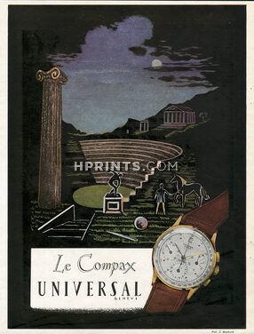 Universal (Watches) 1946 Le Compax, Olympic
