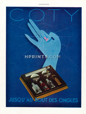 Coty (Cosmetics) 1930 Nail Polish, Art Deco, Paul Iribe