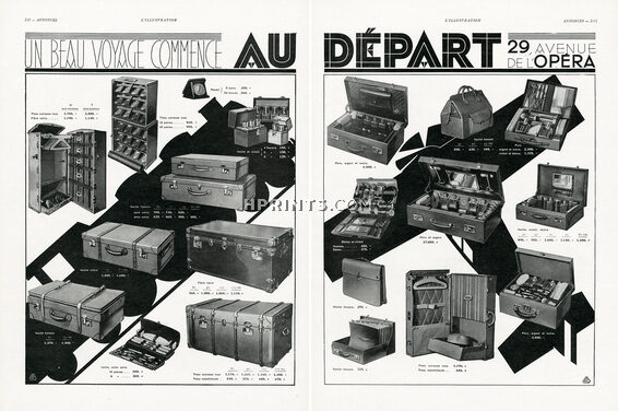 Au Départ (Luggage) 1930 Bagages, Voyage, Tourisme, Publicité 4 pages, 4 pages