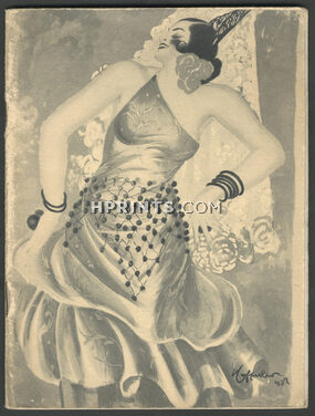 Leonetto Cappiello 1933 "La Tosca" Program, Flamenco, Dancer, Opéra-Comique, 38 pages