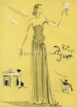 Robert Piguet 1937 Evening Gown, Christian Bérard