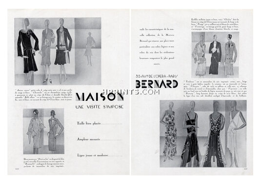 Bernard & Cie 1929 Fashion Illustration