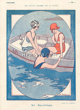Fabien Fabiano 1916 Un Sauvetage Bathing Beauty Swimwear