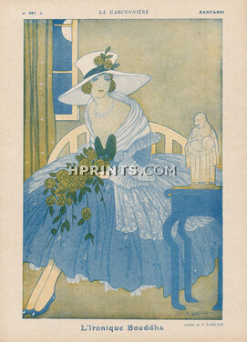 Fabius Lorenzi 1916 Elegant Parisienne, L'Ironique Bouddha