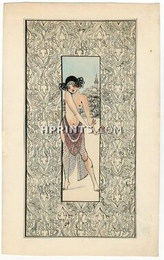 Saint Maurice 1920s, Original Costume Design, Oriental Dancer, Topless