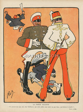 René Reb 1912 "La Triple Alliance" Guillaume, Military