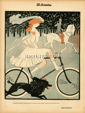 Auguste Roubille 1904 Cyclist, Horseman