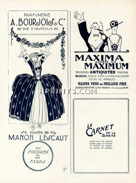 Bourjois (Cosmetics) 1921 "Manon Lescaut" Powder, Armand Rapeno