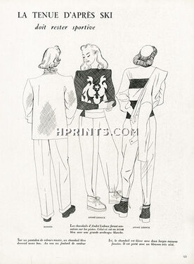 Hermès & André Ledoux 1946 Tenue d'après ski, Ray Bret-Koch