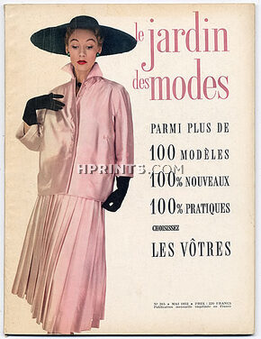 Le Jardin des Modes 1952 N°365, Jacques Griffe, Photo Martin Dutkovich, Pierre Balmain, Christian Dior, Hermès, Schiaparelli, Givenchy, Bettina Graziani