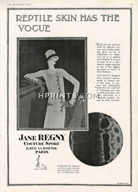 Jane Regny 1927 Jean Pagès, Karung of Alpina, Golf