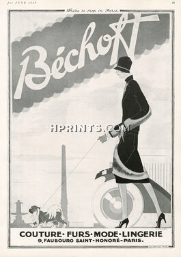 Emile Bechoff (Couture) 1927 Jean Pagès, Pekingese Dog, Place de la Concorde