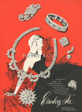 Eisenberg (Jewels) 1954 Necklace, Earrings...