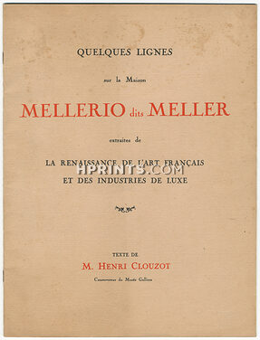 Mellerio Dits Meller (Mellerio History 6 pages) 1923 Rue De La Paix, 6 pages