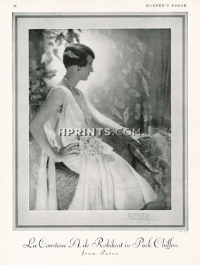 Jean Patou 1927 Pink Chiffon, Photo Demeyer, Comtesse A. de Robilant