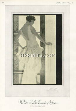 Louiseboulanger 1927 White Faille Evening Gown, Photo Demeyer