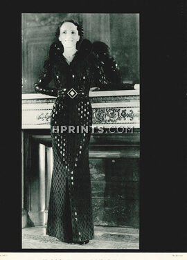 Nina Ricci 1935 Dinner Dress, Photo Harcourt