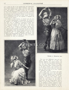 6° Saison des Ballets Russes au Chatelet, 1911 - Nijinski et Karsavina Russian Ballet, Photos Bert, Croquis André Edouard Marty, Texte par Lucien Alphonse-Daudet, 4 pages