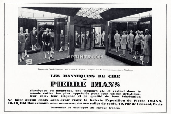 Pierre Imans 1928 Galeries La Fayette