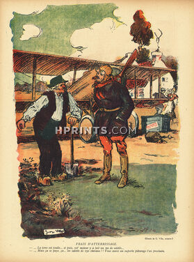 Georges Villa, aviator 1918 Frais d'Atterrissage, Airplane