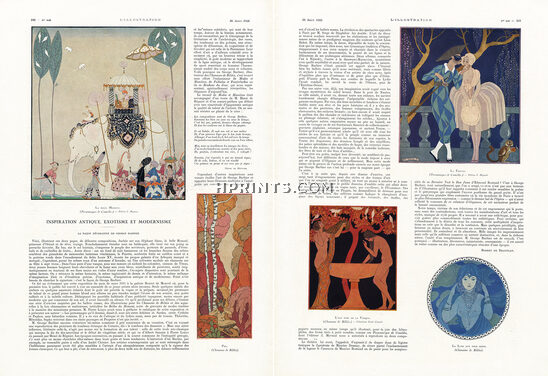 Inspiration antique, exotisme et modernisme, 1922 - George Barbier, Text by Robert de Beauplan