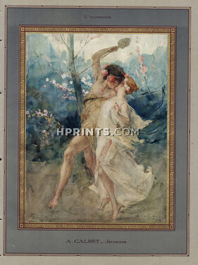 Antoine Calbet 1926 Jeunesse, Lovers Kiss, Dance