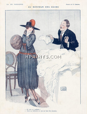 Georges Léonnec 1917 "Au Bonheur des Dames" Fashion Seller