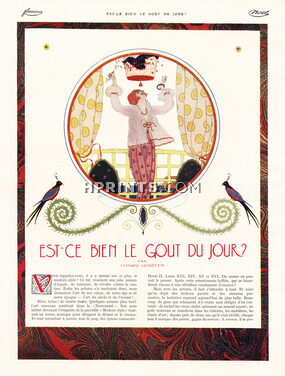 Georges Lepape 1913 "Est-ce bien le Gout du Jour ?" Art Deco, Fernand Vanderem