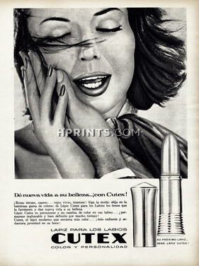 Cutex (Cosmetics) 1961 Argentinian Advert