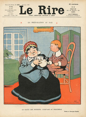 Benjamin Rabier 1907 "La Préparation au Bar" The Nursemaid and its Young the Modern Feeding