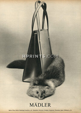 Mädler (Handbag) 1960s Fox Fur