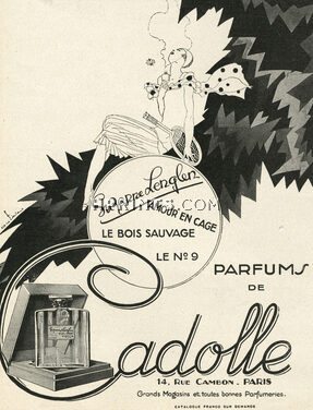 Cadolle (Perfumes) 1927 Suzanne Lenglen, Paul Dufau