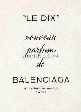 Balenciaga (Perfumes) 1948 "Le Dix"
