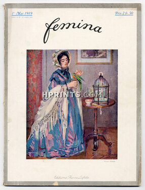 Femina 1919 Mai, Suzanne Minier, George Barbier's studio, Georges Lepape's studio, 74 pages