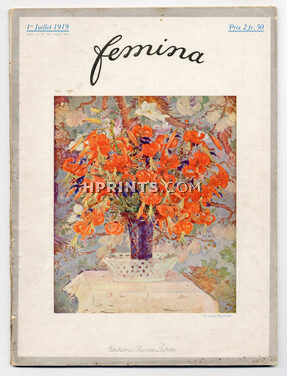 Femina 1919 Juillet, Jacques Emile Blanche, Gerda Wegener, 70 pages