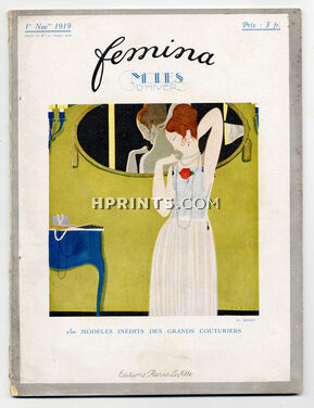 Femina 1919 Novembre, Benito, Léon Bénigni, Alexandre Rzewuski, George Barbier, Maria Kuznetsova, 84 pages