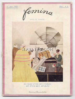 Femina 1921 Juin, Charles Martin, La Mode pour les voyages et tous les sports, 86 pages