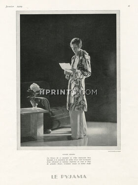 Lucien Lelong 1929 Pajamas Photo Hoyningen-Huene